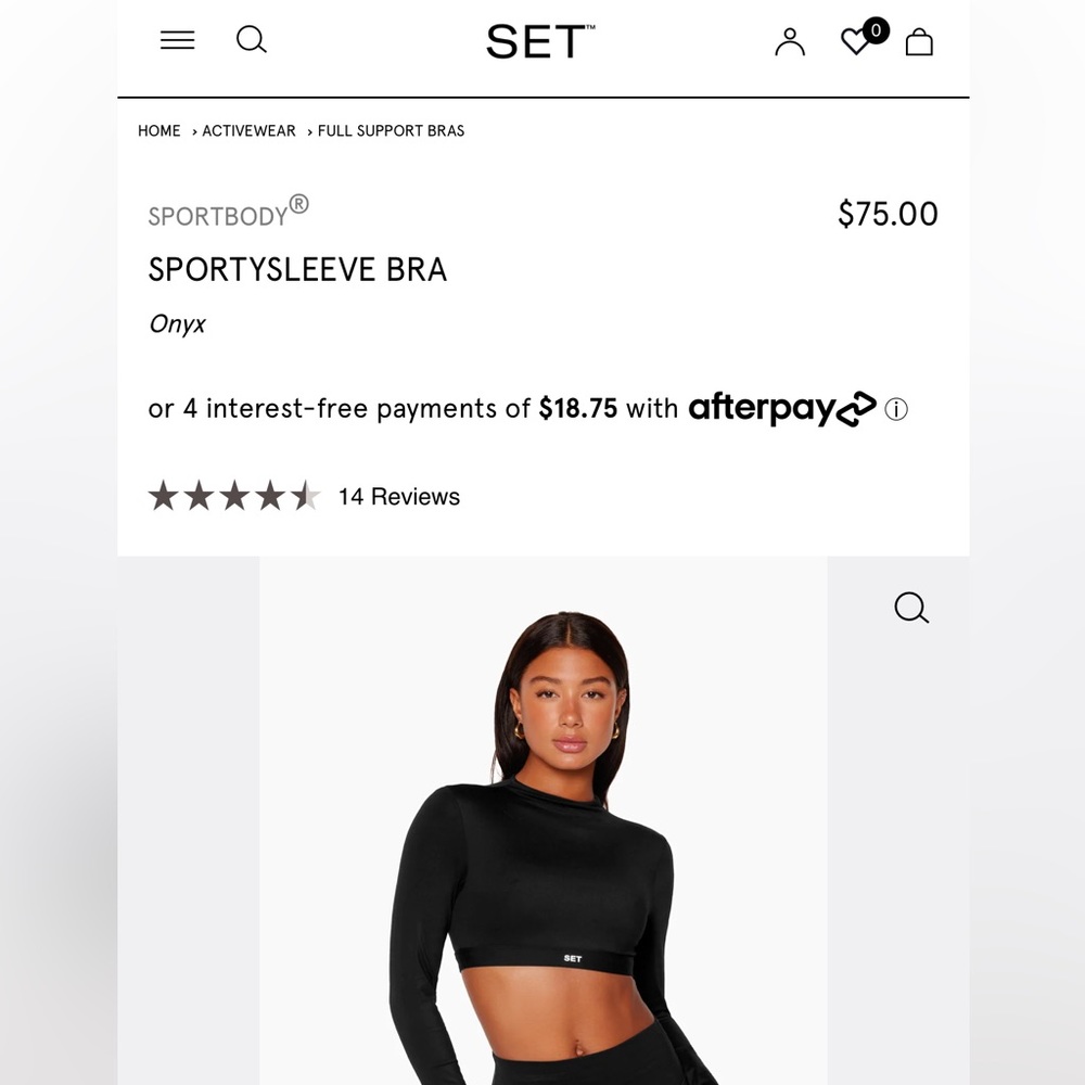 Set Active SportBody SportySleeve Bra Medium light grey